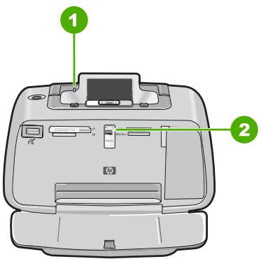 HP PHOTOSMART A526 - Boutons et voyants du panneau de commande - 2