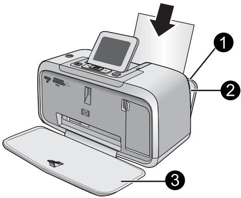 HP PHOTOSMART A532 - Para colocar o papel - 1