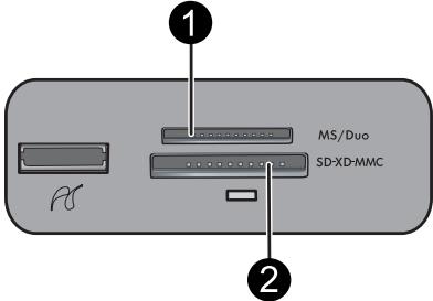 HP PHOTOSMART A532 - Insert a memory card - 1