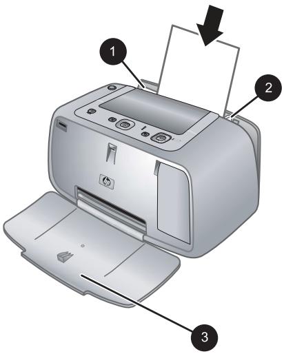 HP PHOTOSMART A440 - So legen Sie Papier ein - 1