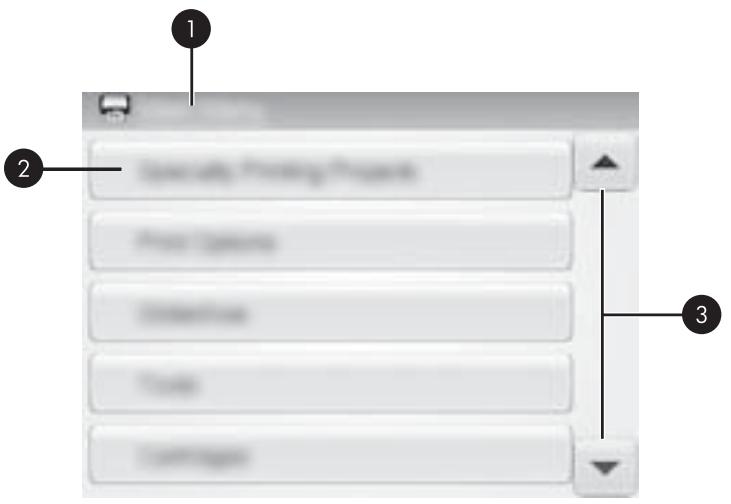 HP PHOTOSMART A626 - Comment utiliser les menus de l'imprimante - 1