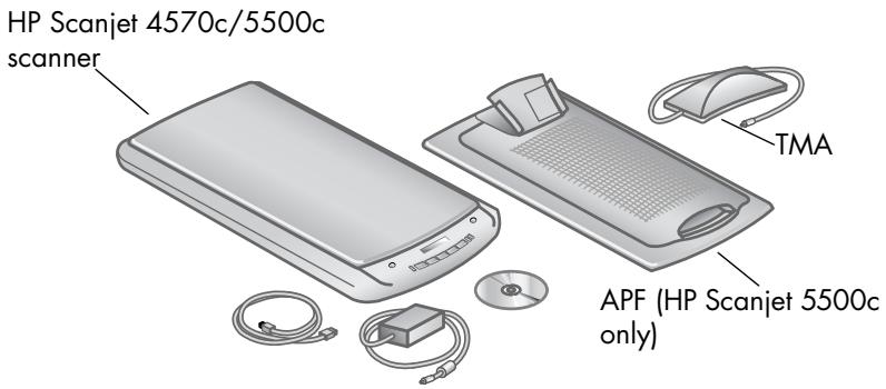 HP SCANJET 5500C - check the box contents - 2