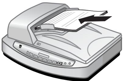HP SCANJET 8200C - chargement des originaux dans le bac d'alimentation automatique - 1