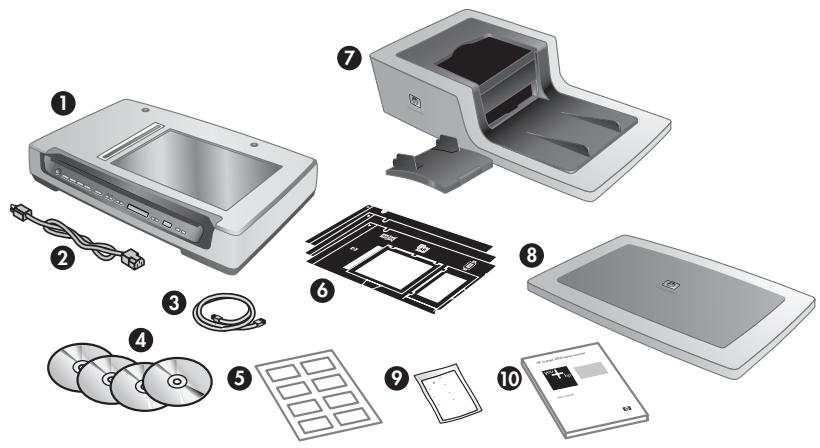 HP SCANJET 8300 - Etapa 1. Verificação do conteudo da caixa - 1