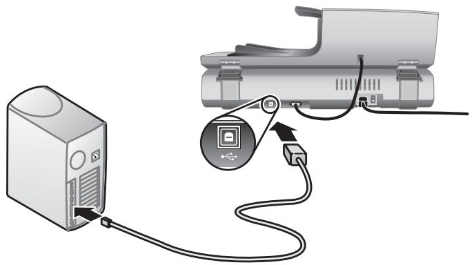 HP SCANJET 8300 - Step 5. Connect the USB cable - 2