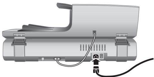 HP SCANJET 8300 - Etapa 4. Conexão do cabo de alimentação - 1