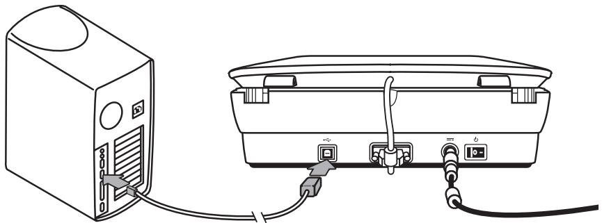 HP SCANJET G4010 PHOTO SCANNER - Stap 5. Sluit de USB-kabel aan - 2