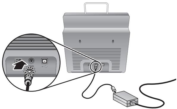 HP SCANJET N6010 DOCUMENT SHEET-FEED SCANNER - Paso 3. Conectar la fuente de alimentación - 3