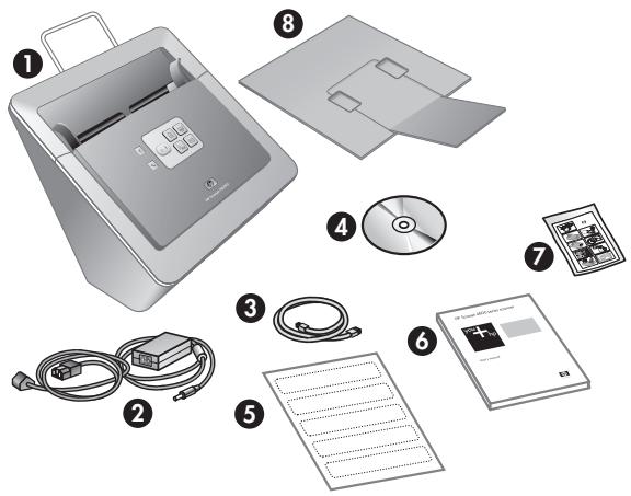 HP SCANJET N6010 DOCUMENT SHEET-FEED SCANNER - Etape 1. Vérification du contenu de l'emballage - 1
