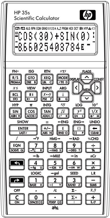 HP 35S - Configuration de l'écran et du clavier - 1