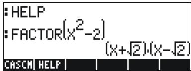 HP 50G - Functions in the ALG menu - 7