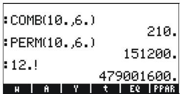 HP 50G - Factorials, combinations, and permutations - 1
