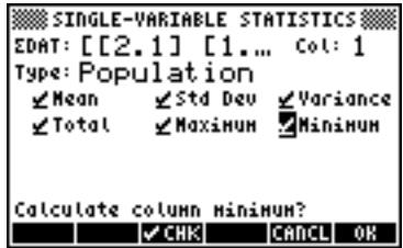 HP 50G - Sample vs. population - 2