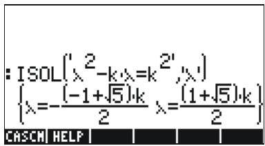 HP 50G - Function ISOL - 4