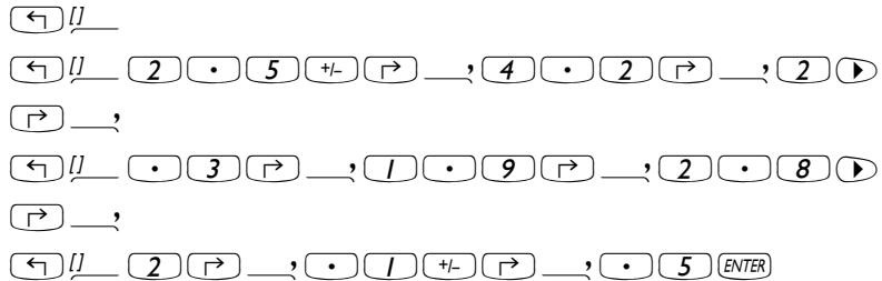 HP 50G - Typing in the matrix directly into the stack - 1