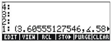 HP 50G - Polar representation of a complex number - 5