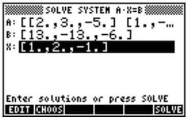 HP 50G - Using the numerical solver for linear systems - 6