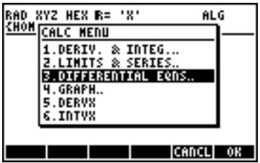 HP 50G - The CALC/DIFF menu - 1