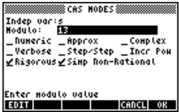 HP 50G - Selecting CAS settings - 2