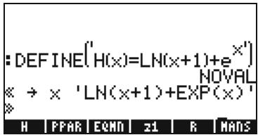 HP 50G - Defining and using functions - 4