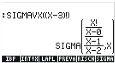 HP 50G - Functions INT, INTVX, RISCH, SIGMA and SIGMAVX - 3