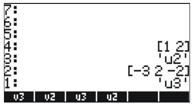 HP 50G - Storing vectors into variables in the stack - 3