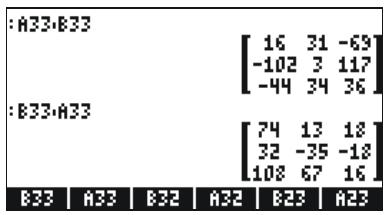 HP 50G - Matrix multiplication - 1