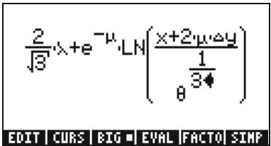 HP 50G - Creating algebraic expressions - 2