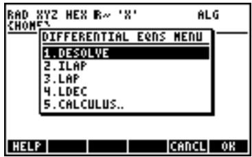 HP 50G - The CALC/DIFF menu - 2
