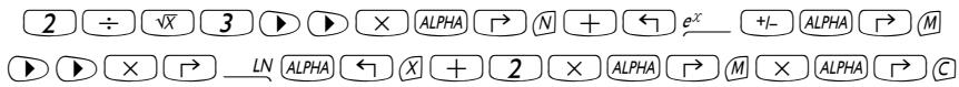 HP 50G - Creating algebraic expressions - 1