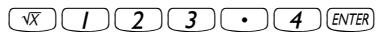 HP 50G - Examples of real number calculations - 11