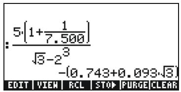 HP 50G - Creating arithmetic expressions - 4
