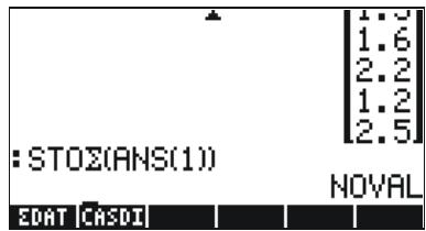 HP 50G - Entering data - 2