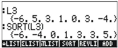 HP 50G - The MTH/LIST menu - 6