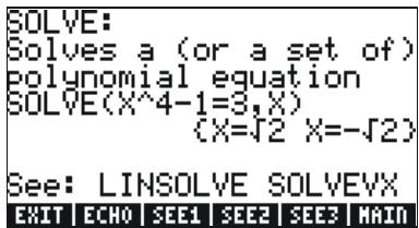 HP 50G - Function SOLVE - 1