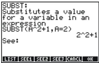 HP 50G - Functions in the ALG menu - 10