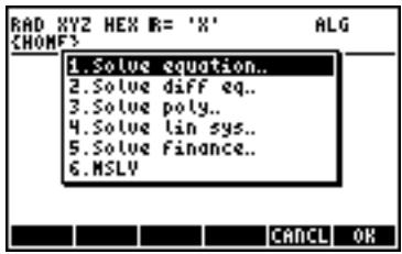 HP 50G - Numerical solver menu - 1
