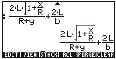 HP 50G - Creating algebraic expressions - 2