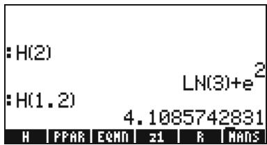 HP 50G - Defining and using functions - 5