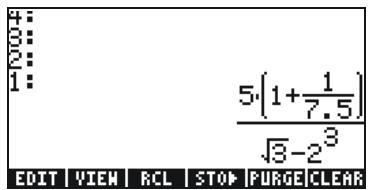 HP 50G - Creating arithmetic expressions - 11