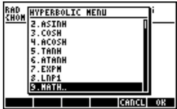 HP 50G - Hyperbolic functions and their inverses - 2