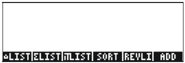 HP 50G - The MTH/LIST menu - 3