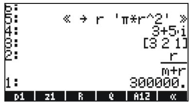 HP 50G - Using the right-shift key followed by soft menu key labels - 3
