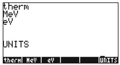 HP 50G - The UNITS menu - 12