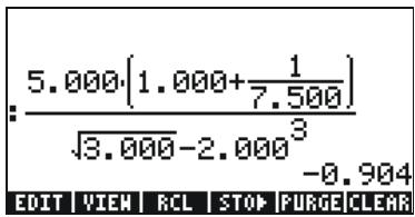 HP 50G - Creating arithmetic expressions - 1