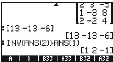 HP 50G - Solution with the inverse matrix - 2