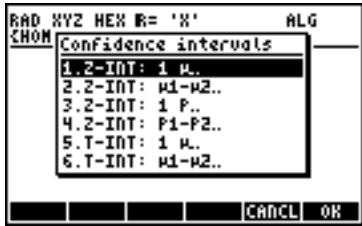 HP 50G - Confidence intervals - 1