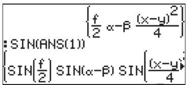HP 50G - Lists of algebraic objects - 2