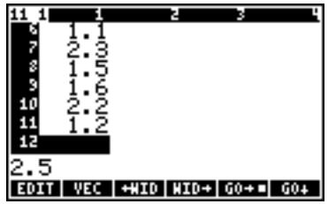 HP 50G - Entering data - 1