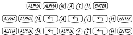 HP 50G - Typing variable names - 1